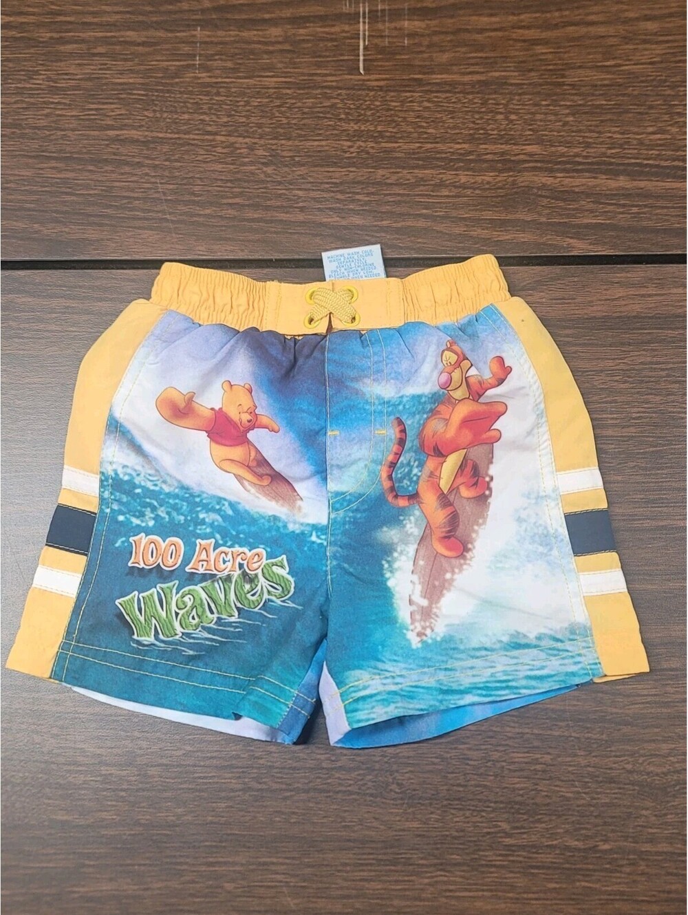 Vintage Disney Winnie the Pooh Tigger Baby Boys Swim Trunks 100 Acre Waves 6-9m